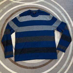 Banana Republic  Luxury Cashmere Blend Crew Neck Blue Gray Sweater Men's Large
